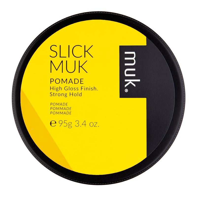 MUK. Muk Haircare Slick Muk High Gloss Pomade, 3.4oz - Strong Hold, High Gloss Pomade for Men, Humidity Resistant, Water Soluble, Coconut Vanilla Bean Fragrance - Image 1